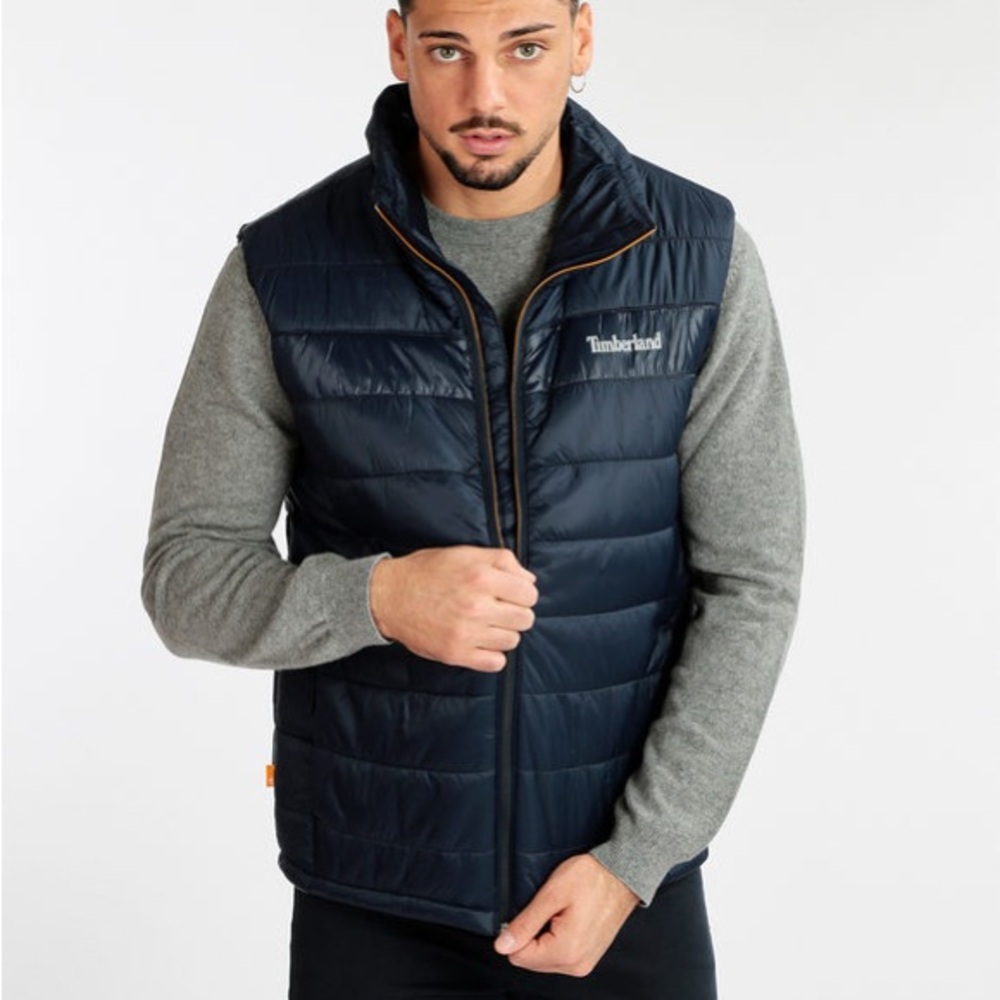 Timberland Men's Dark Blue Quilted Puffer Vest